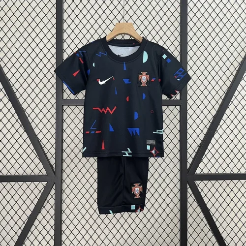 2024 Portugal black training kids kit