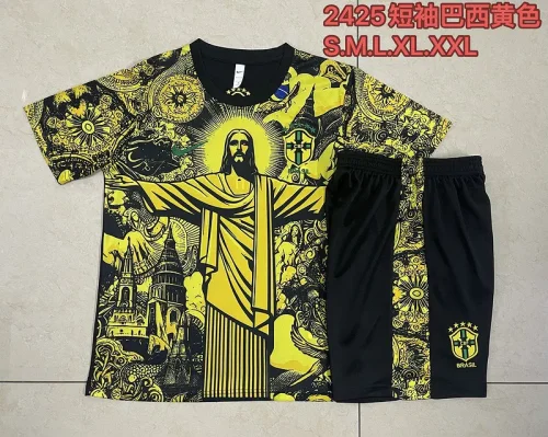 2024-25 Brazil Yellow Jesus Training Suit