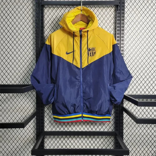 2023-24 Windbreaker Barcelona Royal Blue Yellow