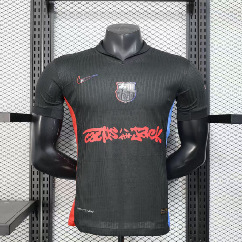 2025-26 Barcelona Travis Scott Away Player version jersey   (The player version is more slim fit, it is recommended to buy one size larger)