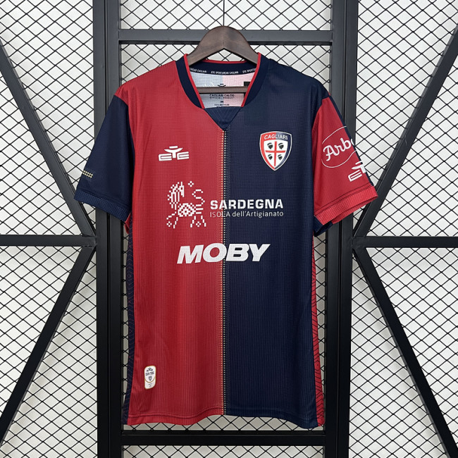 2024-25 Cagliari home soccer jersey