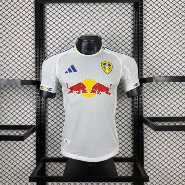 2025-26 Leeds home player version jersey   (The player version is more slim fit, it is recommended to buy one size larger)