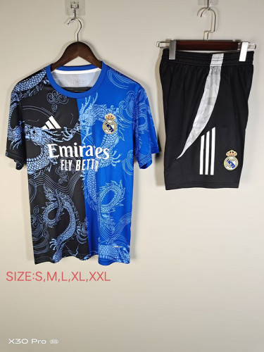 2025-26Real Madrid  blue and black training suit