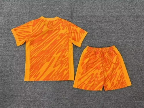 2024 England orange goalkeeper kid kit