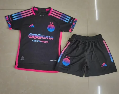 2024-25 Algeria black kids kit