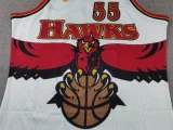 Atlanta Hawks No. 55 Mutombo (Retro White)