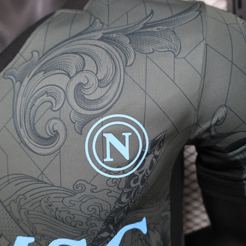 2024-25 Napoli Black Special Player Version Jersey (The player version is more slim fit, it is recommended to buy one size larger)