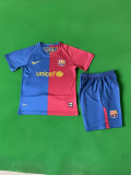 2008-09 Barcelona  home UCL version retro kid kit