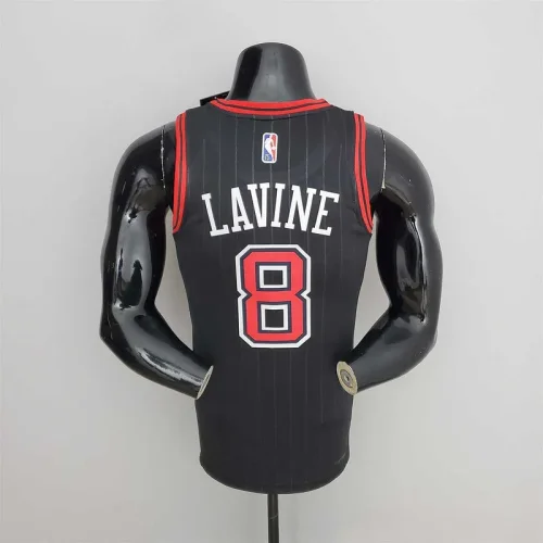 75th Anniversary LaVine#8 Bulls Flyers Black NBA Jersey