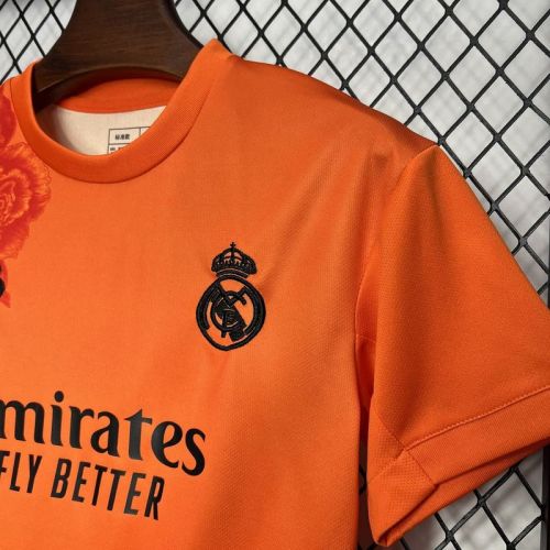 2024-25 Real Madrid  Y3 Rose Special Edition orange Kids Kit