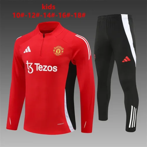 Manchester United 2024-25 red Training Suit (kids）