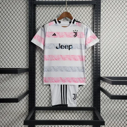 Juventus 2023-24 away kids soccer jerseys