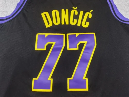 2024 City Edition Black Lakers No. 77 Doncic