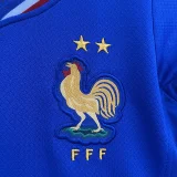 2024-25 France home kids soccer jerseys