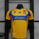 2024-25 Tigres UANL home player version jersey   (The player version is more slim fit, it is recommended to buy one size larger)