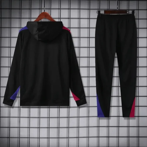 2024-25 Barcelona black hoodie suit