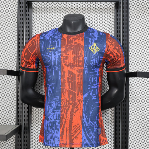 2024-25 Barcelona   Red and Blue Special Player Version jersey   (The player version is more slim fit, it is recommended to buy one size larger)