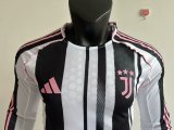 2025-26 .Juventus  home long sleeve player version jersey    (The player version is more slim fit, it is recommended to buy one size larger)