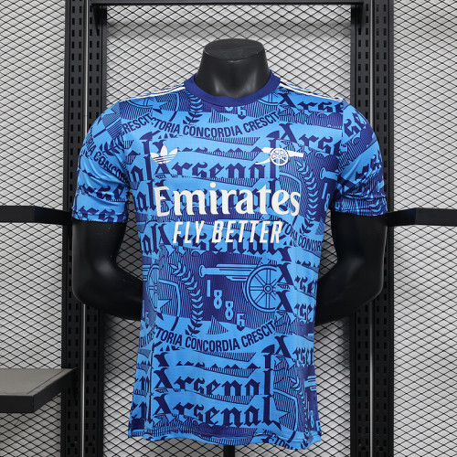 2024-25  Arsenal blue special player version jersey   (The player version is more slim fit, it is recommended to buy one size larger)