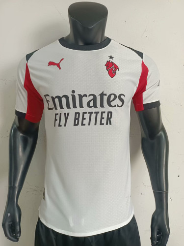 2025-26 AC Milan  white player version jersey  (The player version is more slim fit, it is recommended to buy one size larger)