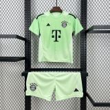 2025-26 Bayern Munich Green Goalkeeper Kids Kit