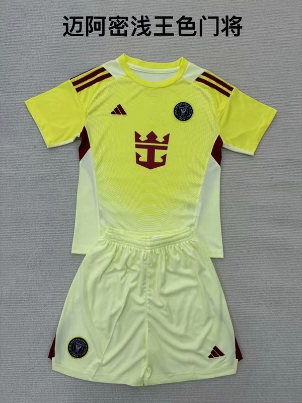 2025-26 Miami yellow goalkeeper kid kit