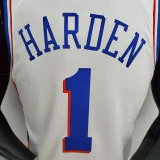 76ers Harden #1 V-Neck White
