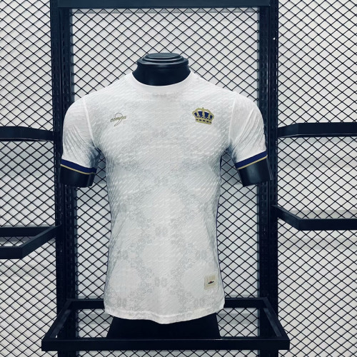 2024-25 Real Madrid   Joint Model White Player version Jersey  (The player version is more slim fit, it is recommended to buy one size larger)