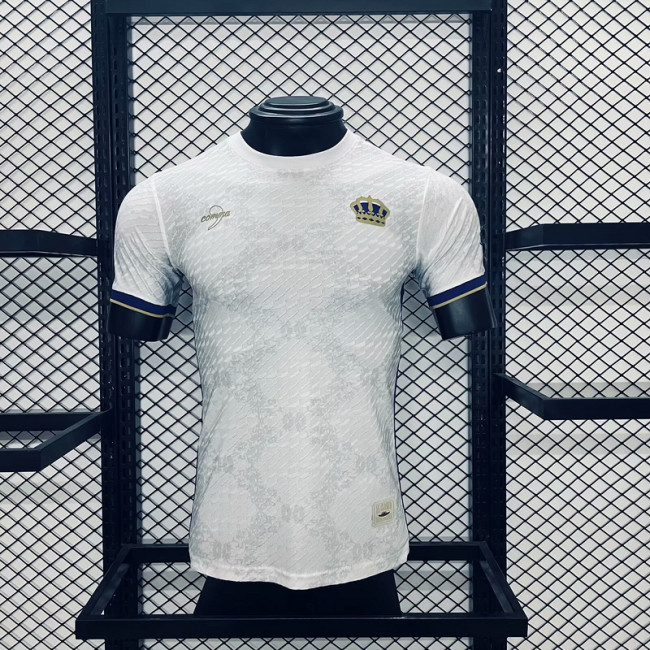 2024-25 Real Madrid   Joint Model White Player version Jersey  (The player version is more slim fit, it is recommended to buy one size larger)
