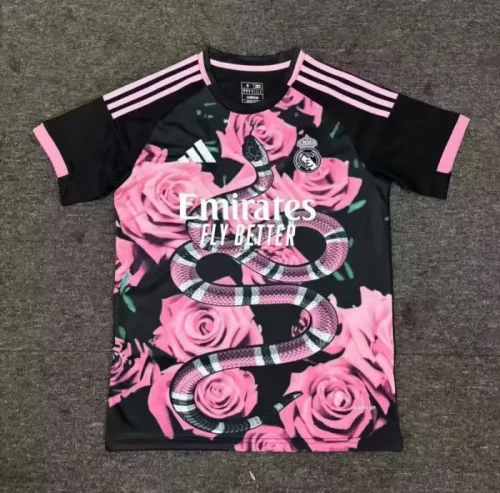 2025-26 Real Madrid black and pink special jersey