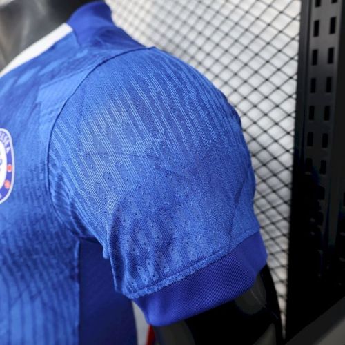 2025-26 Chelsea home player version jersey   (The player version is more slim fit, it is recommended to buy one size larger)