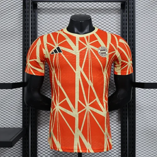 2024-25 Bayern Munich orange player version jersey(The player version is more slim fit, it is recommended to buy one size larger)