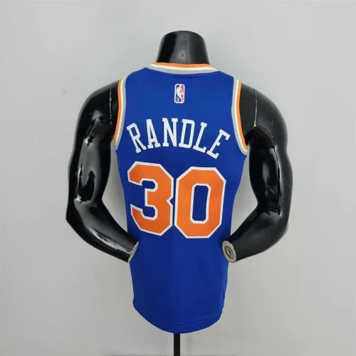 75th Anniversary Randle #30 New York Knicks Blue NBA Jersey