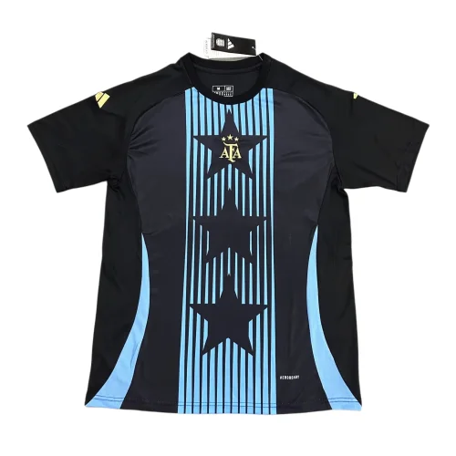 2024 Argentina Copa America Light Blue Stripes Pre-Match Jersey
