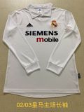 Real Madrid   2002-03 Retro  home long sleeve