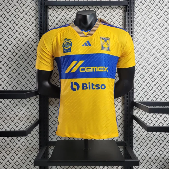 2023-24 Tigers home player version soccer jerseys   (The player version is more slim fit, it is recommended to buy one size larger)