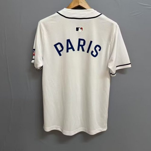 2025-26 Paris Saint Germain   white baseball jersey
