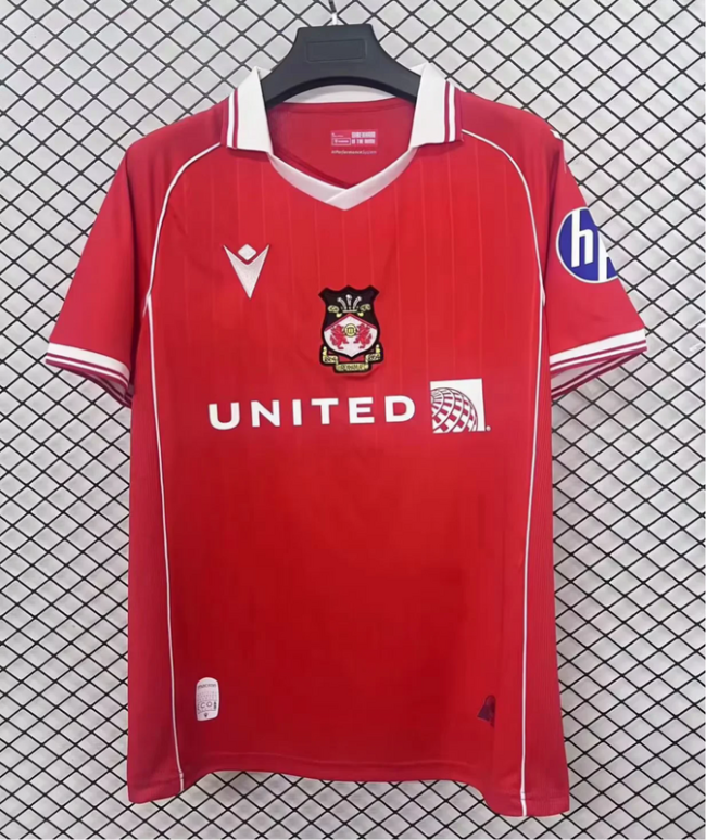 2025-26 Wrexham home soccer jersey