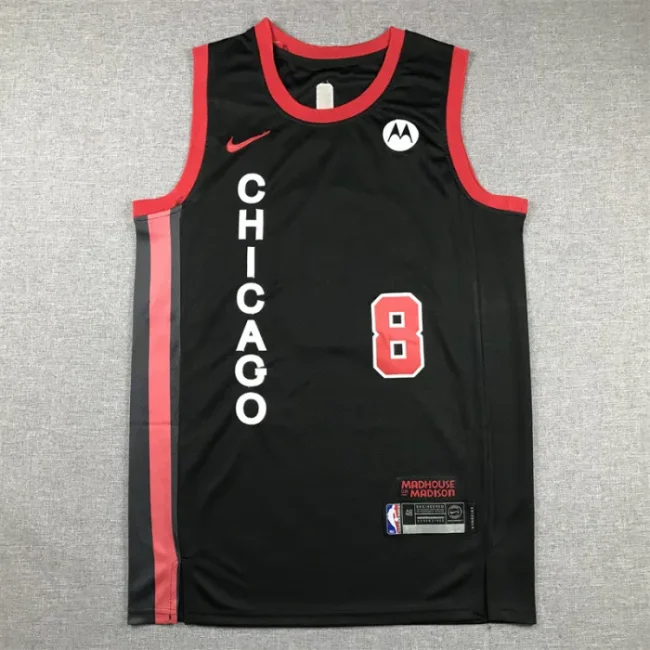 2024 season City Edition Black Bulls No. 8 Zach LaVine