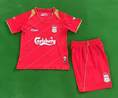2005-06 Liverpool home retro kids kit