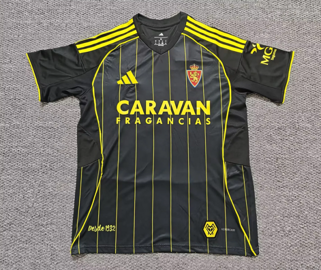 2025-26 Real Zaragoza away soccer jersey