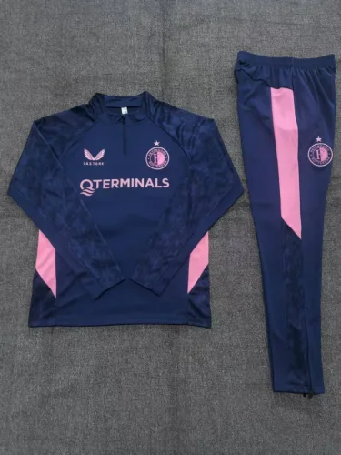 2025-26 Feyenoord Royal Blue Half-Zip Kids Kit