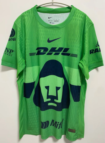 2025-26 Pumas Green Goalkeeper player Version jersey (The player version is more slim fit, it is recommended to buy one size larger)