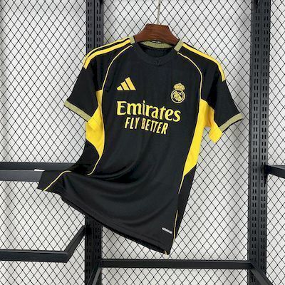 2025-26 Real Madrid Black and yellow special edition Jersey