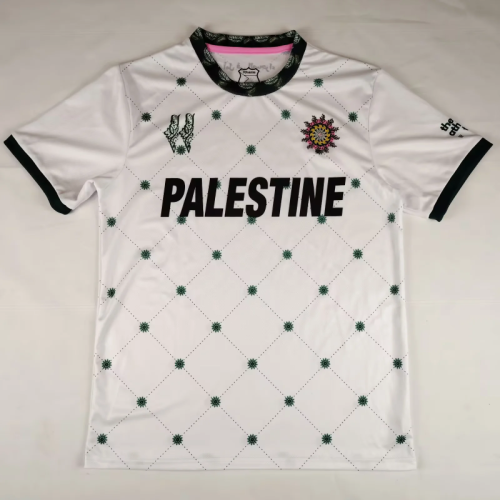 2025-26 Palestino special version white green soccer jersey