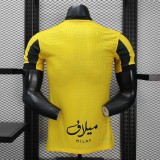 2025-26 Al-Ittihad Home Player Version Soccer Jersey  (The player version is more slim fit, it is recommended to buy one size larger)
