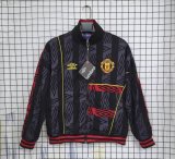 2025-26 Manchester City black retro windbreaker