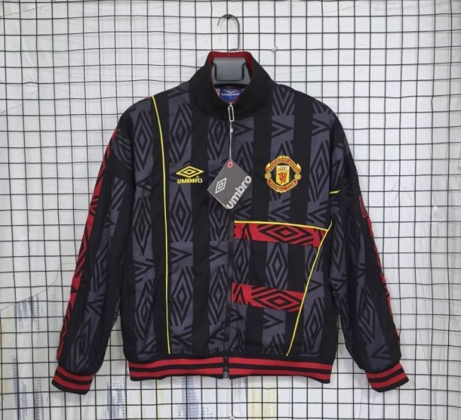 2025-26 Manchester City black retro windbreaker