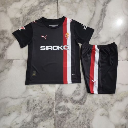 Sporting de Gijon 2025-26 Away Kids Kit