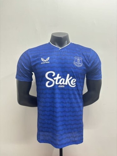 Everton 2025-26 home player version soccer jersey size(The player version is more slim fit, it is recommended to buy one size larger)